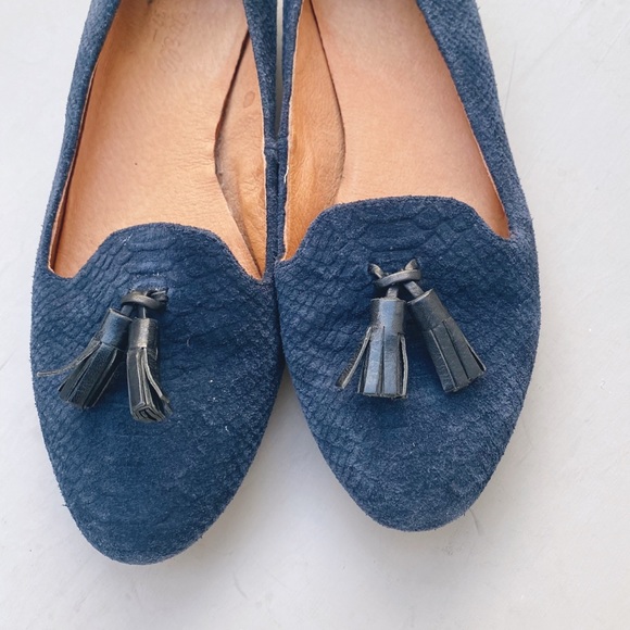 Madewell loafers navy blue tassel slide on - Picture 2 of 4